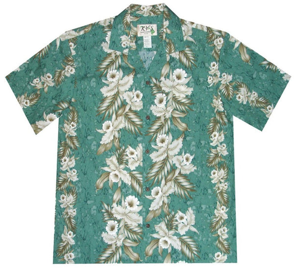 Traditional Orchid Panel Hawaiian Shirt - Ky's Hawaiian Shirts